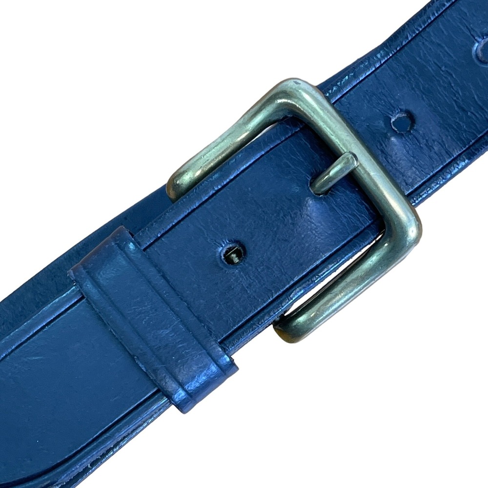 Unbranded Mens Sz 40 Belt Handcrafted Black Bonded Leather Thick Heavy USA-Made